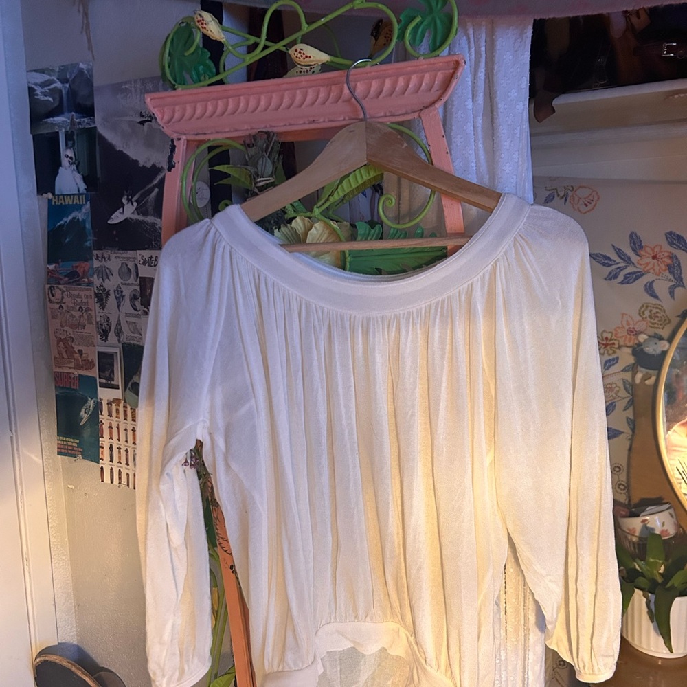 Elegant Cream Women's free people boho top